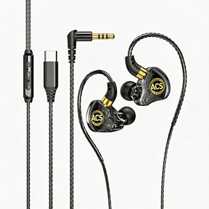 Écouteurs de jeu filaires intra-auriculaires S26 avec microphone 360 °   Casque Sport à Son Surround avec Prises 3,5 mm et Type-C – Vente en Gros - Product Image 1