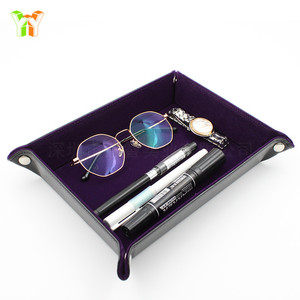 Bandeja creativa para dados de juego, bandeja de almacenamiento multifuncional de cuero PU, caja de almacenamiento, logotipo personalizable. - Product Image 2
