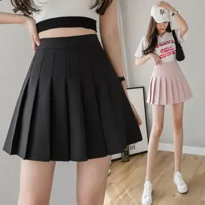 Jupe marron dames 2023 vêtements d'été femmes taille haute Harajuku Style coréen noir Mini jupe plissée pour école fille uniforme