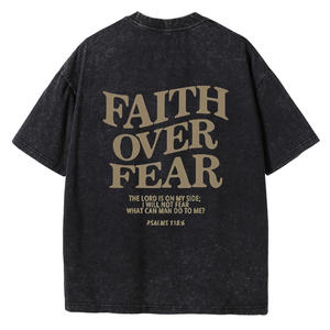 पुरुषों की अत्यधिक एसिड-वॉश 'डर' भजन ग्राफिक रेट्रो स्ट्रीटवियर शॉर्ट-आस्तीन टी-शर्ट - Product Image 1