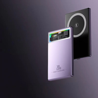 Cargador inalámbrico magnético de 15W Banco de energía de carga inalámbrico portátil 5000mAh Carga rápida para Iphone Iwatch