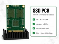SSD PCB PCBA 4-16 Lapisan Megtron 6 Gold Finger Solid State Drive NVMe PCIe Gen 4 Bersertifikasi ISO 9001 Perakitan Turnkey Penyimpanan Data