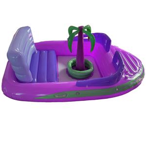 Fauteuil flottant double gonflable en PVC pour enfants avec seau à glace en forme de palmier - Product Image 1