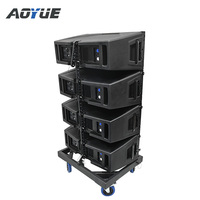 Altavoz de sistema de sonido line array de 2 vías de 10 pulgadas dual con alimentación activa para exteriores de