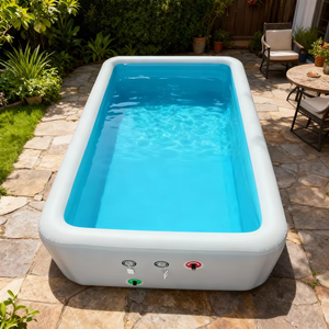 Piscina Inflable Familiar de PVC de Alta Rigidez para Uso en Exteriores con Bomba, Ideal para Fiestas en el Jardín - Product Image 3