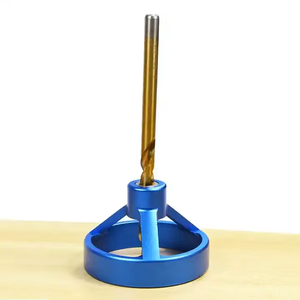 Guide de perçage de trou à angle droit Guide de perçage vertical à 90 degrés Outils de travail du bois bleu anodisé en alliage d'aluminium - Product Image 3