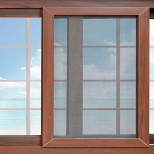 现代房子窗户烧烤设计印度双玻璃窗框滑动