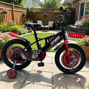 Vélos pour enfants en promotion – Bicyclettes en acier au carbone de 12 à 20 pouces pour garçons et filles de 3 à 10 ans <span class=keywords><strong>avec</strong></span> roues <span class=keywords><strong>d</strong></span>'apprentissage – Vente en gros directe usine - Product Image 4