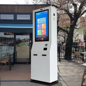 Crtly Capacitive Touch Screen Printer Scanner Kiosk Self Service Ordering Payment Floor Standing Outdoor Checkout Kiosk