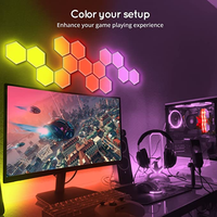 Panneaux muraux LED DIY Lumières hexagonales RVB avec APP Smart Modular Expansion Shapes Light