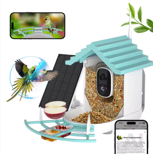 Mangeoire à oiseaux intelligente automatique pour jardin extérieur avec caméra HD, application WiFi, mode privé ouvert OEM, écologique, pour oiseaux d'amour - Product Image 2