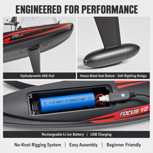 Nouveauté 2026 : Bateaux RC à vendre – Jouet <span class=keywords><strong>télécommandé</strong></span> en plastique pour enfants, bateau de course électrique RTR, <span class=keywords><strong>voilier</strong></span> - Product Image 4