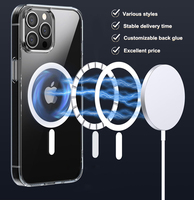 N52 Aimant Néodyme Chargement sans fil TPU Phone Case Clear Shockproof