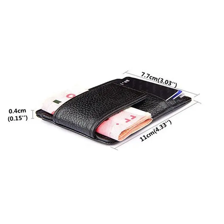 Black leather money clip wallet custom clip wallet leather credit card holder money clip