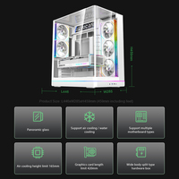 Boîtier PC Gaming Puissant MID TOWER ATX, Supporte GPU 420mm & Refroidisseur CPU 165mm, 3x360mm Radiateur, USB 3.0 Type-C Frontal, 8 Ventilateurs DE