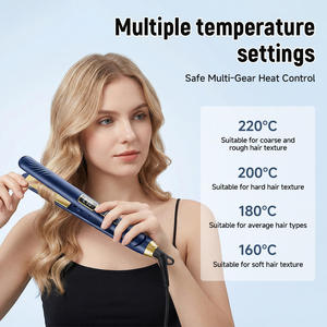 Lisseur et fer à boucler électrique professionnel en céramique, 10 réglages de température, chauffe rapide 40W, multifonction pour - Product Image 3