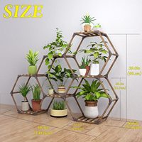 Vente flash : Support de plantes d'angle à 7 niveaux, grand, pour plusieurs pots de fleurs, étagère hexagonale d'intérieur, présentoir pour plantes