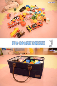 Venta al por mayor precio barato fieltro mamá pañal Caddy organizador hogar cesta fieltro bolsa <span class=keywords><strong>de</strong></span> almacenamiento Baby Shower bolsas con su propio logotipo - Product Image 3