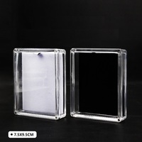 Boîte de rangement en acrylique transparent avec diamant magnétique, boîte de présentation de bijoux, boîte à pendentif, médaillon