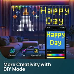 Lampu tirai cerdas yang dapat diprogram & disinkronkan musik pengendali jarak jauh RGB untuk dekorasi pesta Natal luar ruangan - Product Image 3