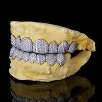 Grillz personnalisés en diamant Moissanite VVS, en argent sterling S925 plaqué or rose, avec certificat GRA inclus