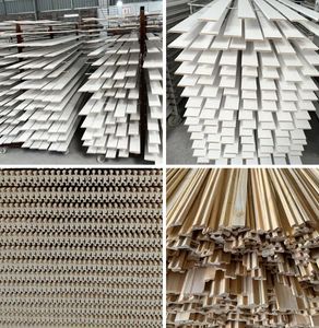 Plinthe <span class=keywords><strong>en</strong></span> <span class=keywords><strong>bois</strong></span> de pin massif blanc au design moderne, plinthe apprêtée pour la décoration intérieure de villa écologique - Product Image 6