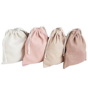 Good Quality Custom Logo Portable Reusable Printed Gift Canvas Cotton Double <b>String</b> Dust Shoe Drawstring <b>Bag</b> - Product Image 1
