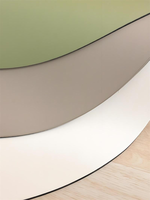Tapis de yoga personnalisés haut de gamme, écologiques, en caoutchouc naturel, forme ovale, tapis de yoga en PU, forme de pilule, arqué, épais, pour Pilates et yoga