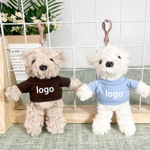 18cm Tişörtler Peluş Oyuncak Ayılar Anahtarlık Kolye Çanta Süsleri Küçük Hediyeler Hediyelik Eşyalar ve Özelleştirilebilir LOGOLAR - Product Image 3