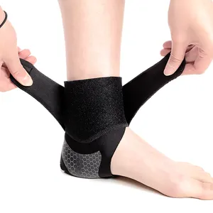Suporte de faixa de proteção esportiva ajustável para tornozelo, cinta de compressão para proteção de pés e lesões, cinta de compressão ajustável