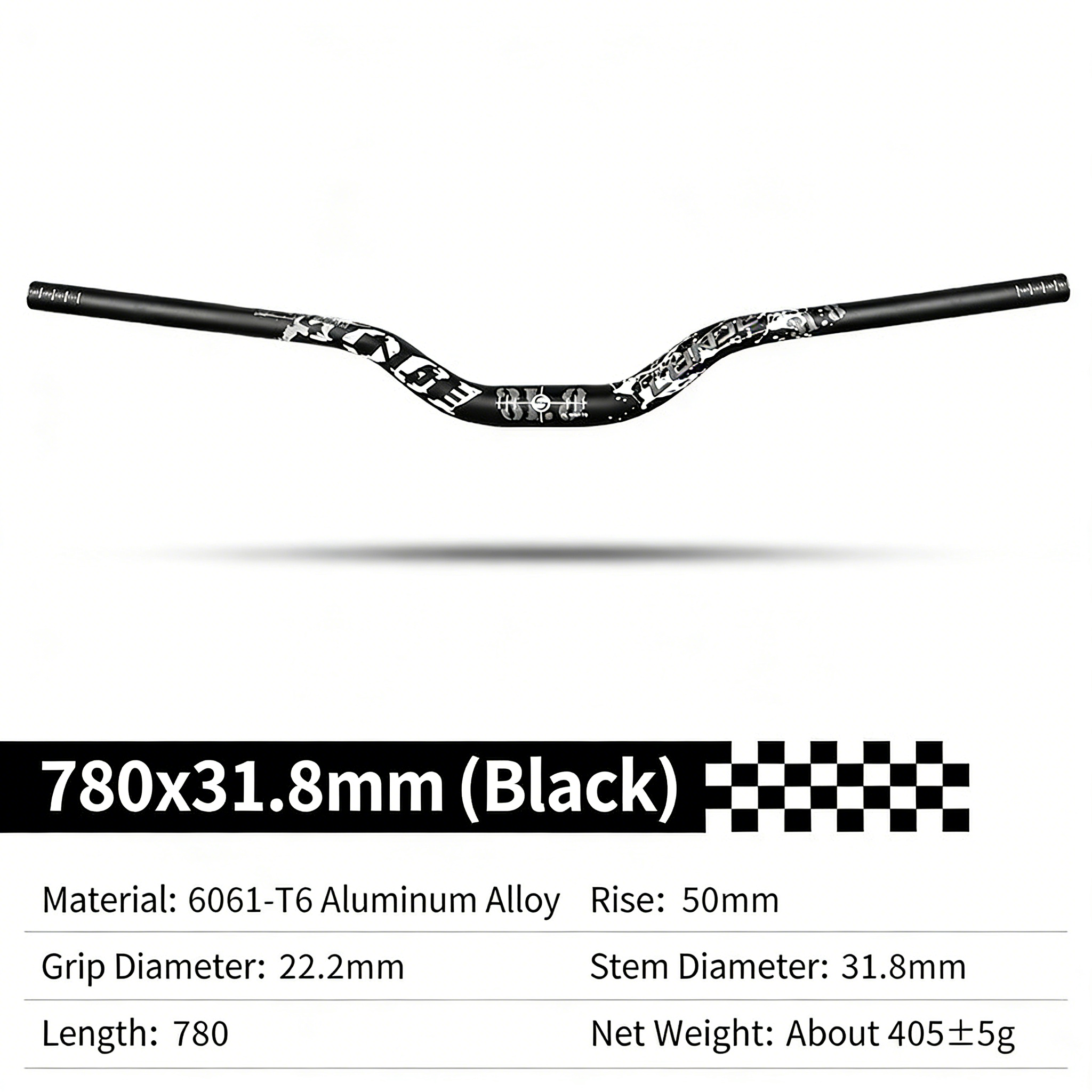 White label black 31.8 * 780mm/50H lifting