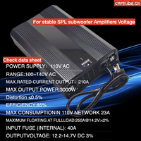 Alimentation Stabilisée 13.8V 14.4V 250A pour Amplificateur Audio de Voiture avec Prise EU