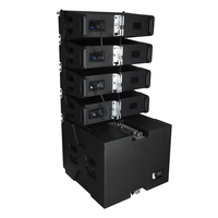 Speaker Line Array Pasif AM208 Dual 8 Inch 600W Output Tinggi Modul PA untuk Sistem Suara Live Panggung Tur Stadion