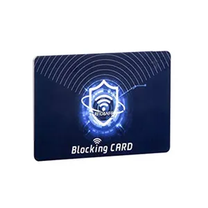 anti theft signal protection whole and shield contactless bank debit protector blue rfid id card