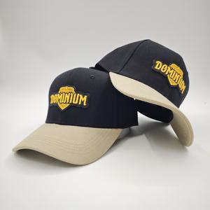 Casquette de baseball sportive personnalisée avec logo en caoutchouc 3D en relief, broderie à la main, tissu Oxford Dobby, haute qualité, couleur unie, 6 panneaux - Product Image 1