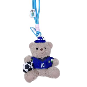 Nuevo Llavero con Colgante de Oso de Peluche de Algodón PP Suave con Gorra de Jersey, Regalo para Fanáticos del Fútbol - Product Image 6