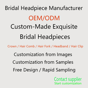 Peigne à cheveux de mariée personnalisé à faible MOQ, fait main, élégant, en perles et porcelaine, avec fleurs et zircone cubique, accessoires de <span class=keywords><strong>coiffure</strong></span> de <span class=keywords><strong>mariage</strong></span> - Product Image 4