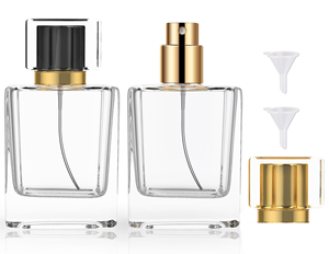 Flacon de parfum en verre de 100 ml avec pompe pulvérisatrice pour flacon de parfum carré en verre avec flacon de parfum de luxe de 50 ml - Product Image 1