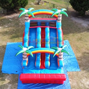 Summer backyard party jumpers tobogan acuatico hinchable <b>inflatable</b> tropical slide for swimming pool - Product Image 2