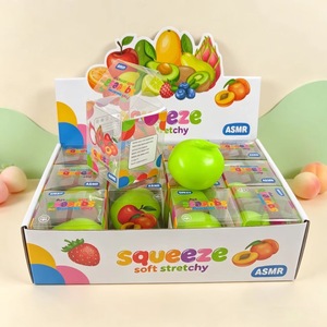 Juguete Blandito de Manzana Verde, Bloques de Construcción Moldeables de TPR, Bola Antiestrés de Compresión Lenta para Niños y Adultos, Alivio del Estrés - Product Image 1