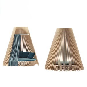 เตียงอาบแดดกลางแจ้งดีไซน์ใหม่ทันสมัย ทนทานทุกสภาพอากาศ ทำจากไม้สัก พร้อมเบาะหนานุ่ม - Product Image 3