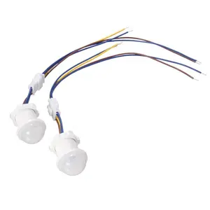 Luz LED PIR Infrarrojo Sensor de inducción del cuerpo humano Retardo de tiempo Modo ajustable Detector Interruptor para iluminación del hogar Lámpara LED
