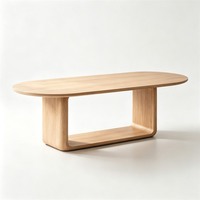 Ensemble de table à manger ovale vintage rustique américain, base en bois massif, chaises rembourrées, meubles de salle à manger