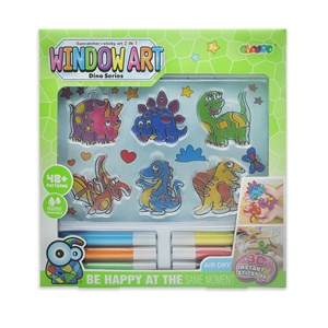 Window art DIY Craft Sun catcher doodle Painting acrilico set di attività per bambini giocattolo educativo - Product Image 2