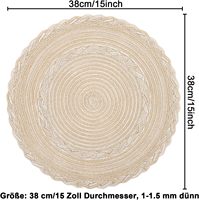 Set de table moderne en tissu tissé 100% coton, haute qualité, résistant à l'eau, isolant thermique, facile à nettoyer, épaisseur 1,5 mm