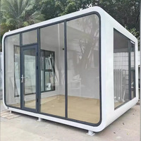 Maison Modulaire Conteneurisée de Luxe Apple Cabin avec Coque en Acier Courbée, Conception Étanche et Toit Panoramique pour Chambre à Coucher et Utilisation en Parc