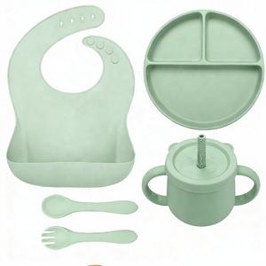 Baberos de Silicona 2026, Superventas, Artículos para Bebés, Set de Alimentación de Silicona para Bebés, Set para Recién Nacidos, Regalo, Set de Platos para Bebés - Product Image 2