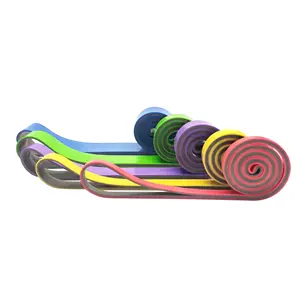 Yüksek kaliteli elastik özel lateks kauçuk ağır çekme döngü direnci egzersiz güç Fitness elastik bantlar Set