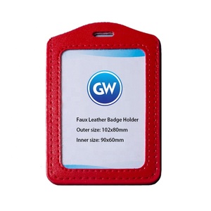 <span class=keywords><strong>Verticale</strong></span> Del Cuoio Del Faux Del Supporto di Distintivo di Colore Blu DELL'UNITÀ di elaborazione Employee ID del Supporto di Carta - Product Image 6