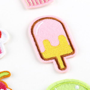 Cheap Computer Embroidery Iron on Simulation Ice Lolly Cherry Cake Patch for Kids Clothes Bag - Product Image 5